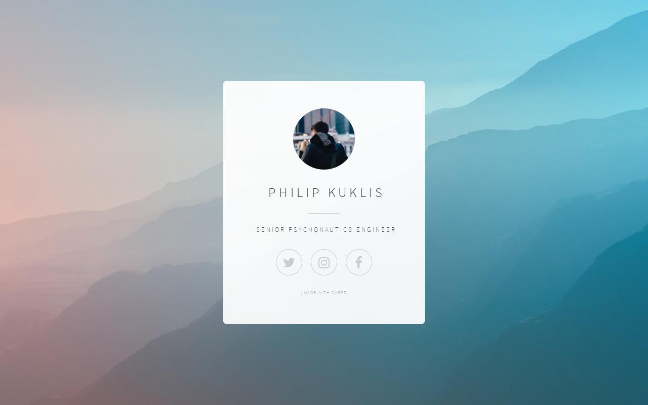 Carrd profile picture for @philip